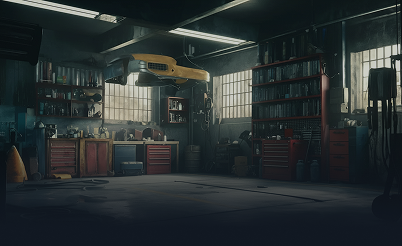 Garage workshop background
